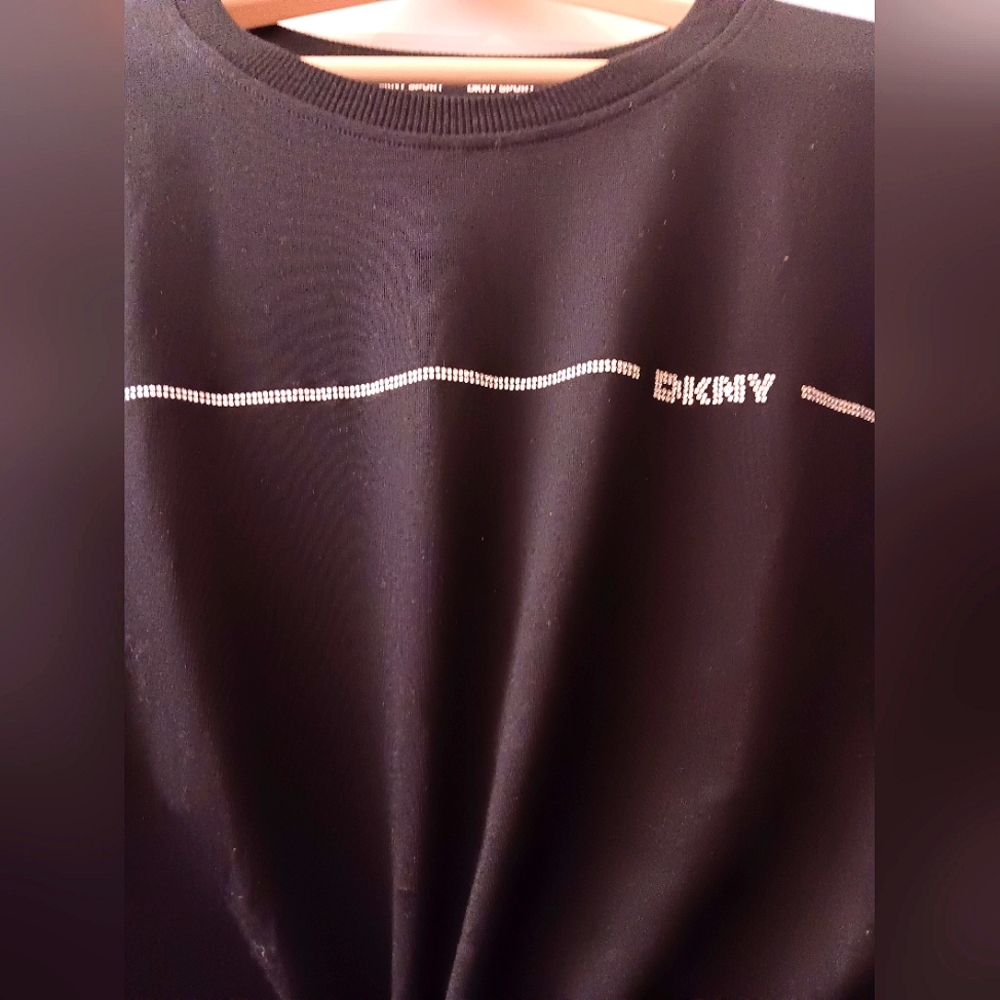 Calvin Klein Rhinestone Shirt Sport Black Size L - Picture 12 of 14